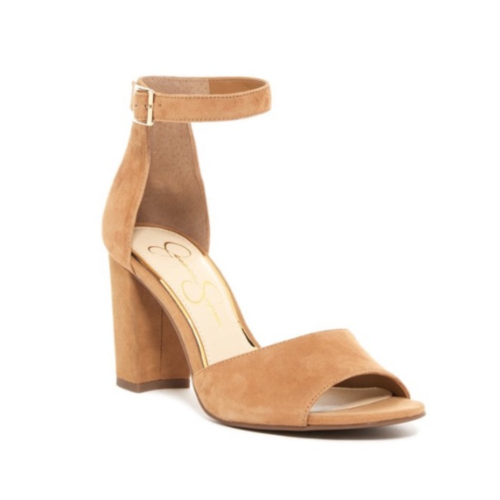 Stefina Sand Dune Microsuede Open Toe High Heel | Jessica Simpson
